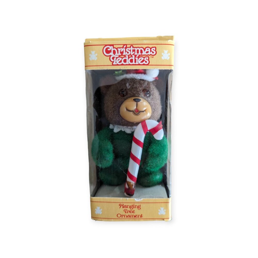 Vintage Jasco Christmas Teddies Mini Bear Ornament